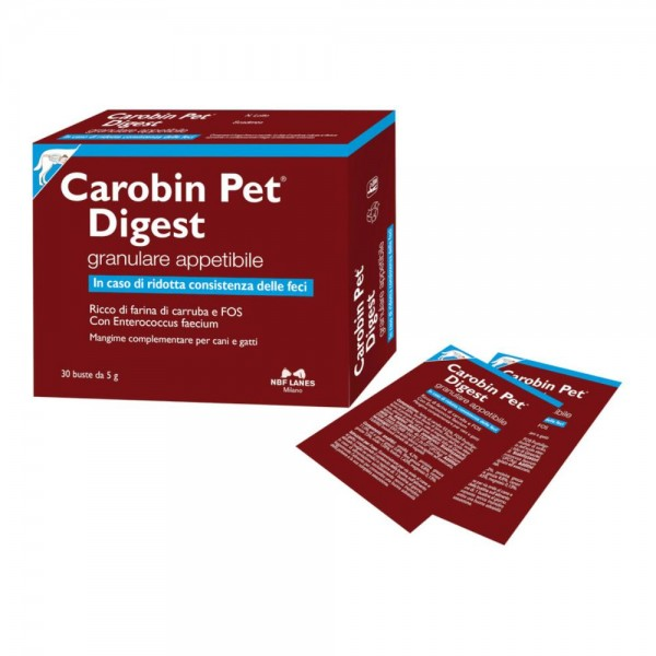 foto del prodotto nbf carobin pet digest granulare 30 bustine 1 ordine scegli lo sconto bzr5 bzr20 200 punti fedelt integratori per cani