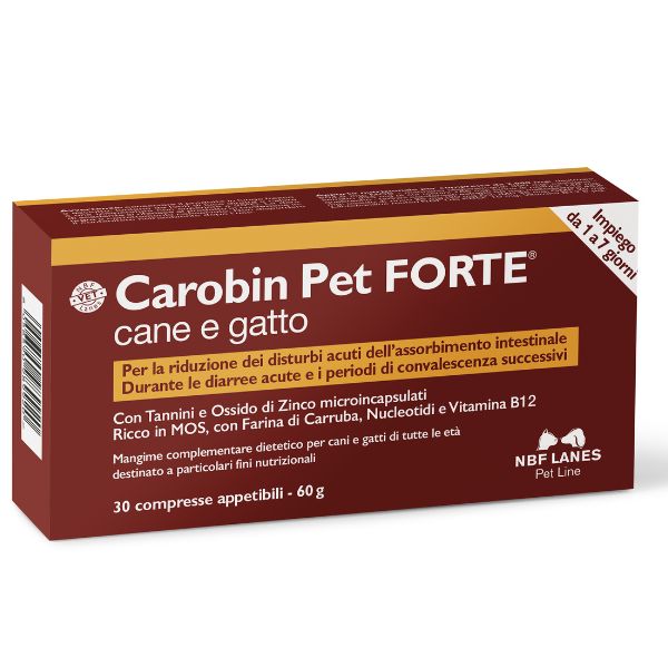 foto del prodotto nbf lanes carobin pet forte cane gatto compresse 1 confezione da 30 compresse 1 ordine scegli lo sconto bzr5 bzr20 200 punti fedelt integratori per cani