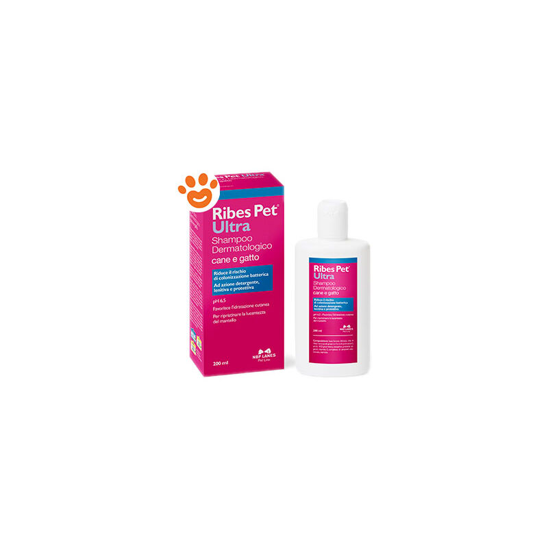 foto del prodotto nbf lanes dog e cat ribes pet ultra shampoo dermatologico nbf lanes dog e cat ribes pet ultra shampoo dermatologico confezione da 200 ml