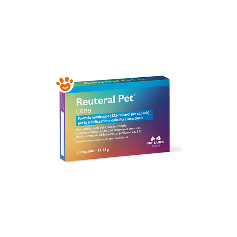 foto del prodotto nbf lanes dog reuteral pet lanes dog reuteral pet confezione da 30 capsule