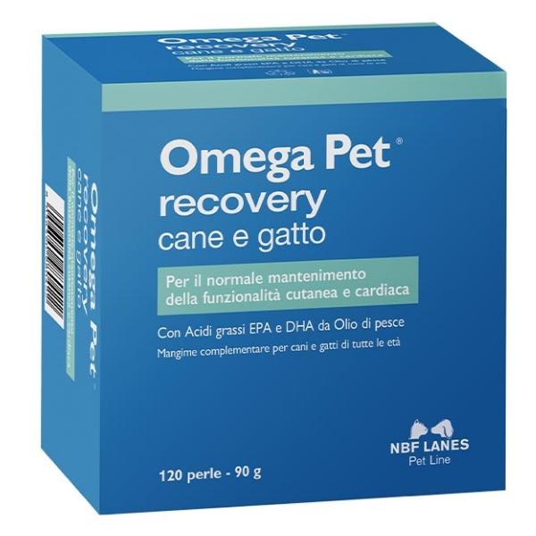 foto del prodotto nbf lanes omega pet recovery cane e gatto 1 confezione da 120 perle 1 ordine scegli lo sconto bzr5 bzr20 200 punti fedelt integratori per cani