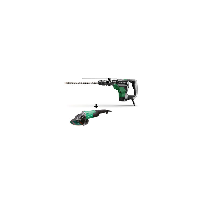 foto del prodotto nbrand hikoki hitachi set martello dh40mc smerigliatrice g23st