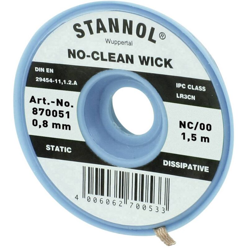 foto del prodotto nc oo treccia lunghezza 1.5 m larghezza 0.8 mm stannol