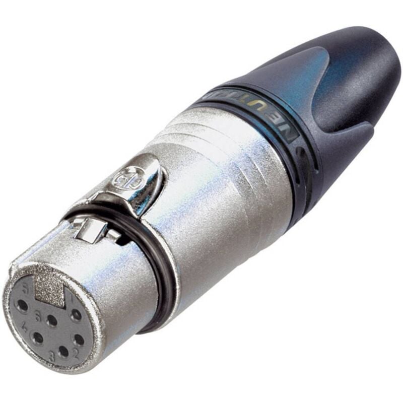 foto del prodotto nc6fxx connettore xlr presa dritta numero poli (num): 6 argento 1 pz. - neutrik