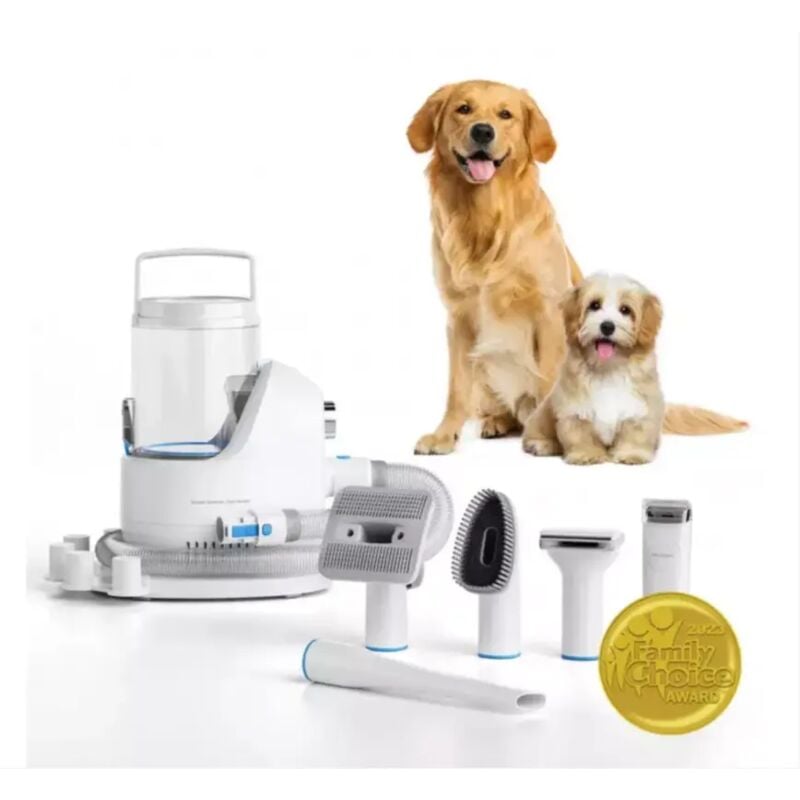 foto del prodotto neakasa kit di toelettatura p2 pro 5 in 1 con aspirapeli per cani gatti