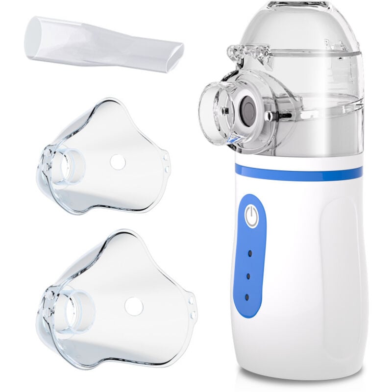 foto del prodotto nebulizzatore aerosol per adulti e bambini con boccaglio e maschera ricaricabile per nebulizzatore silenzioso swanew