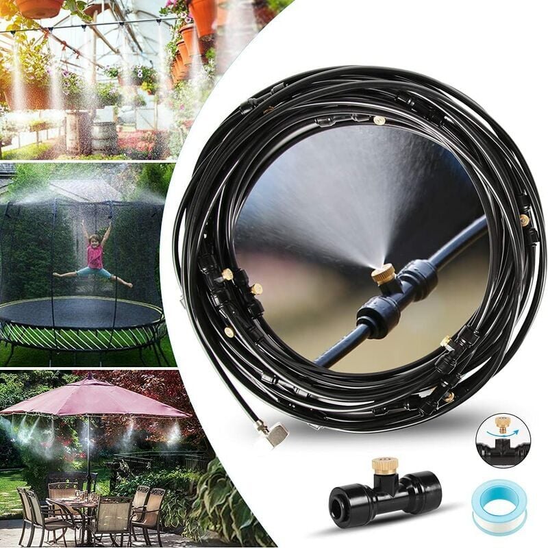 foto del prodotto nebulizzatore per terrazze all aperto da 15 m, sistema di nebulizzazione, sistema di raffreddamento, kit tubo nebulizzatore per ombrellone da