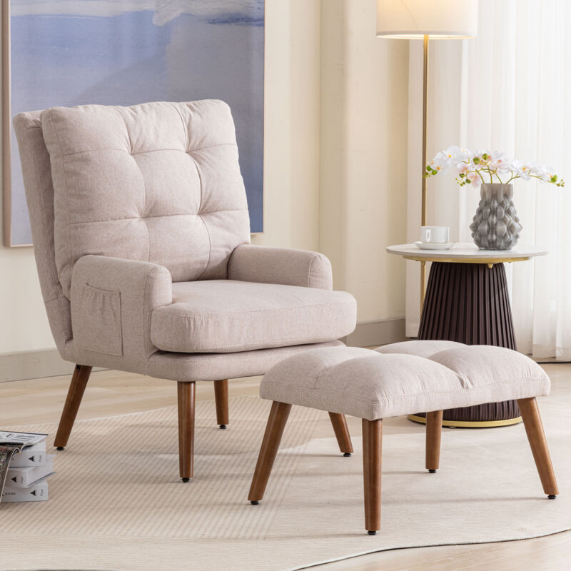 foto del prodotto neche poltrona reclinabile yoleo con poggiapiedi, poltrona relax, schienale regolabile in 10 posizioni, poltrona tv, poltrona relax, 69x60x96 cm,