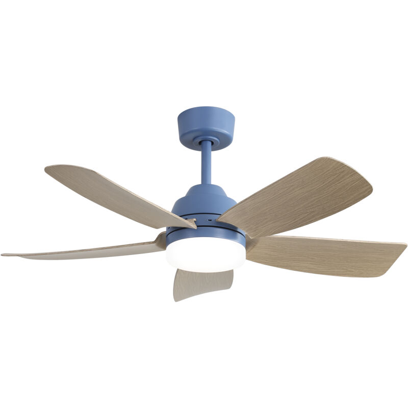 foto del prodotto neche ventilatori da soffitto da 42 con luce led da 22w e telecomando, 5 pale in abs per camera da letto, soggiorno, ufficio, blu