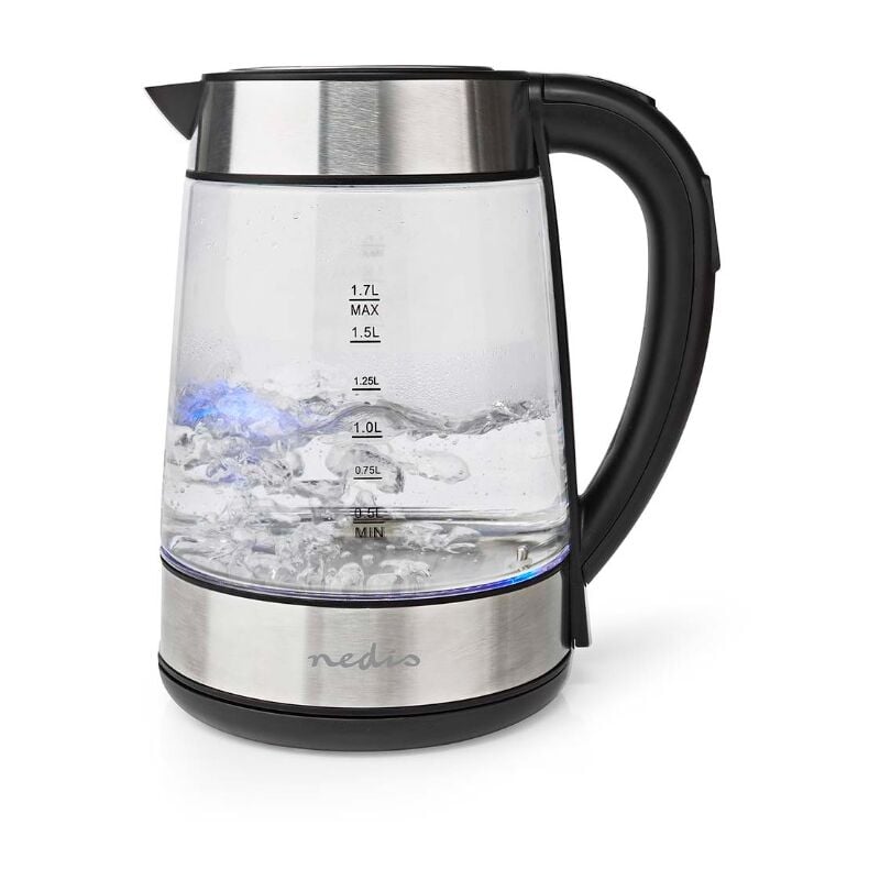 foto del prodotto nedis bollitore cordless 1,7l 2200w trasparente kawk320egs