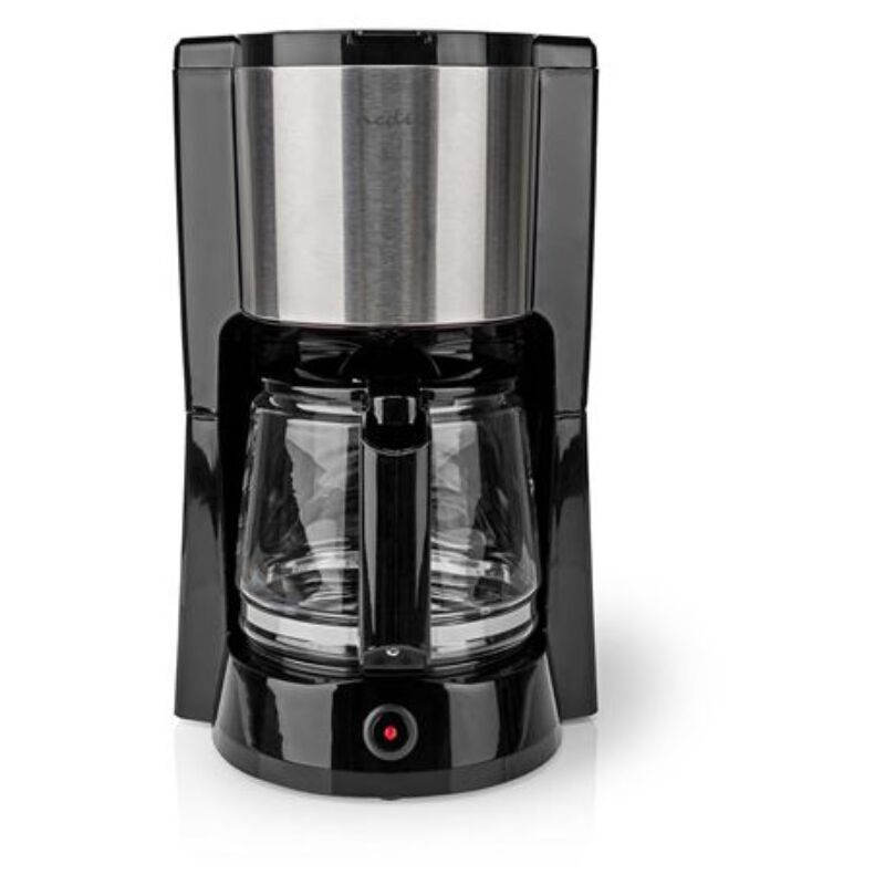 foto del prodotto nedis caffettiera con filtro 12 tazze 1000w nero argento kacm260ebk