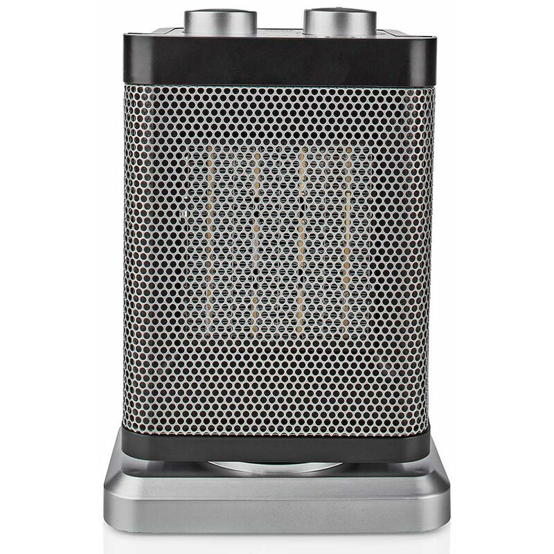 foto del prodotto nedis termoventilatore in ceramica 2 livelli di riscaldamento, resistenza elettrica, oscillante, livello aria fredda, protezione inclinazione,