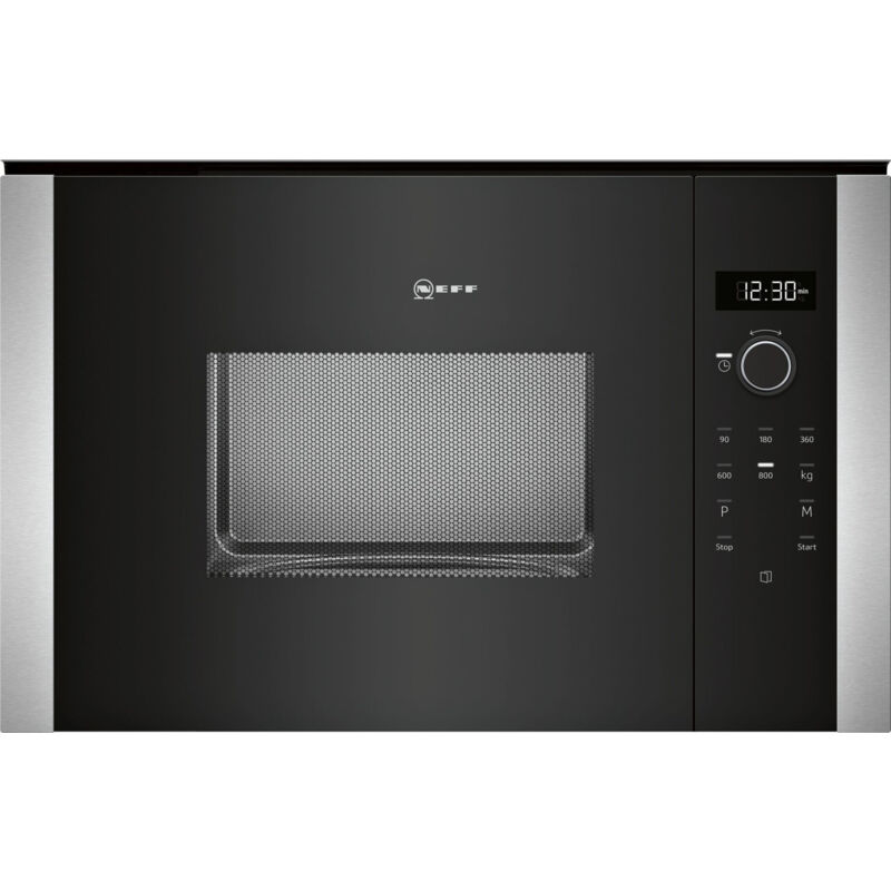 foto del prodotto neff hlawd23n0. posizionamento dell apparecchio da incasso, tipo di prodotto solo microonde, capacit interna 20 l, potenza microonde 800 w,