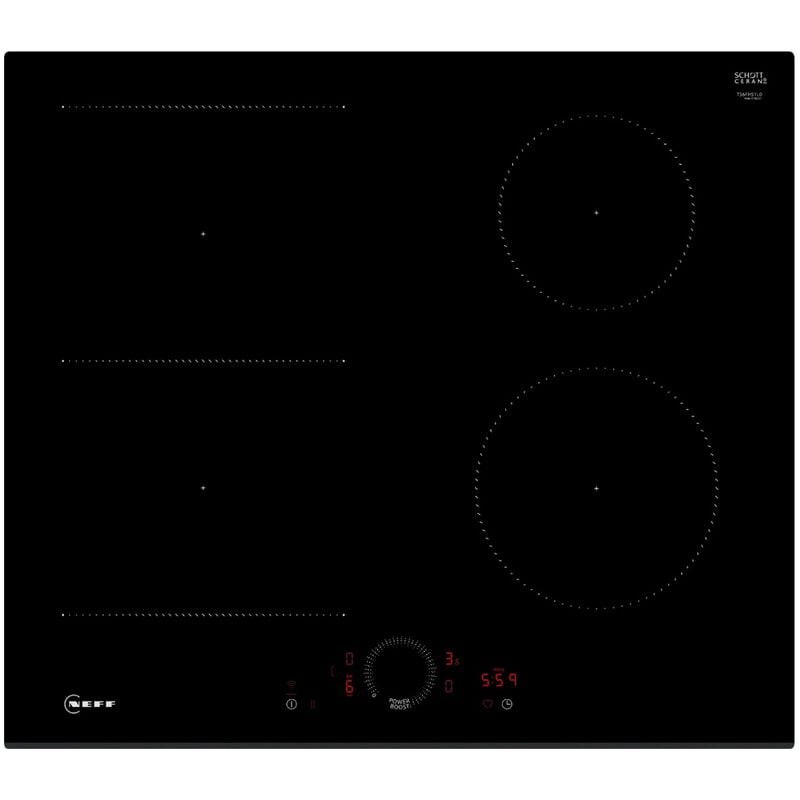 foto del prodotto neff piano cottura a induzione 60 cm 4 fuochi 6900 w nero t56fhs1l0