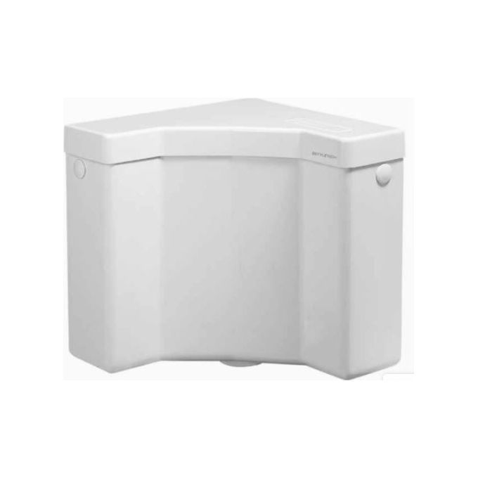 foto del prodotto negrari cassetta wc ad angolo bianca con pulsante start-stop