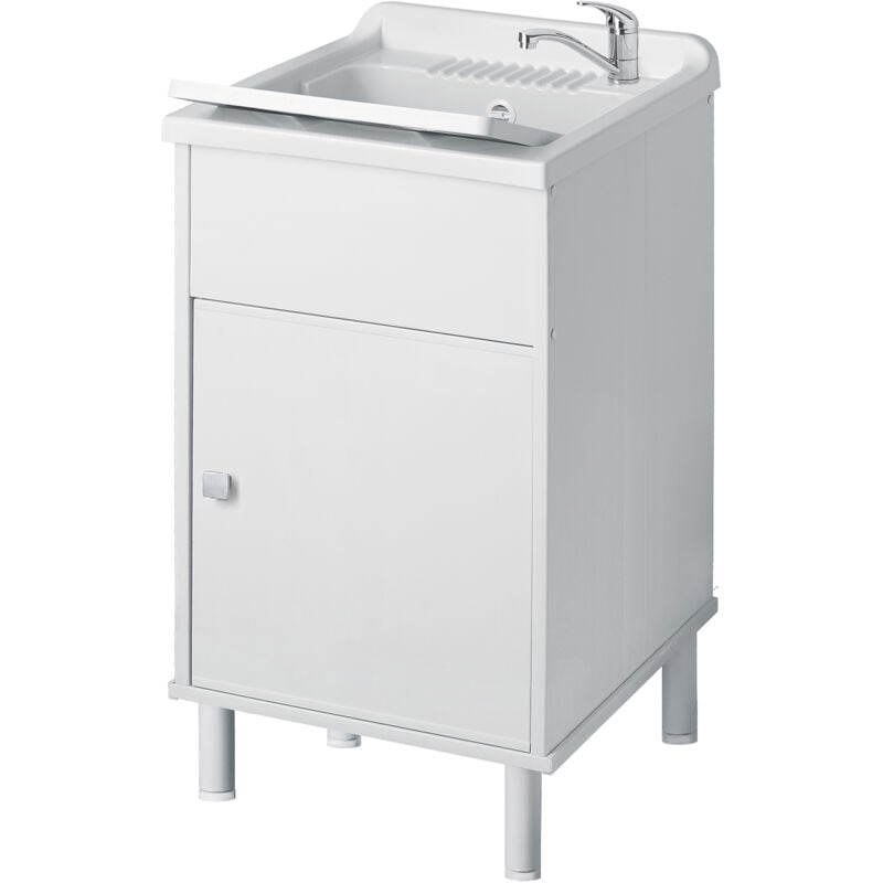 foto del prodotto negrari lavatoio con mobile in pvc colore bianco 50x45 cm mod. garden