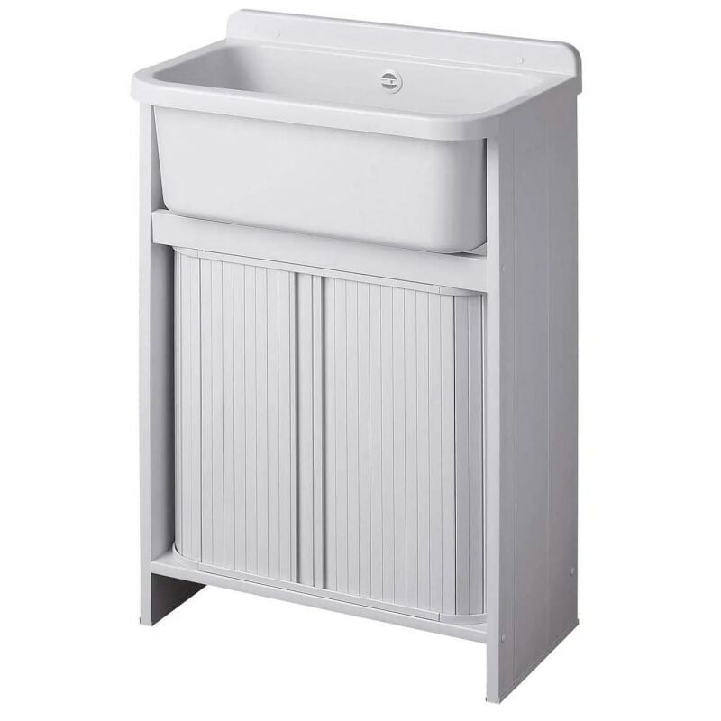 foto del prodotto negrari lavatoio con serrandine per interno esterno orazio 5000pmc vasca in pp 55x34 h 89 cm