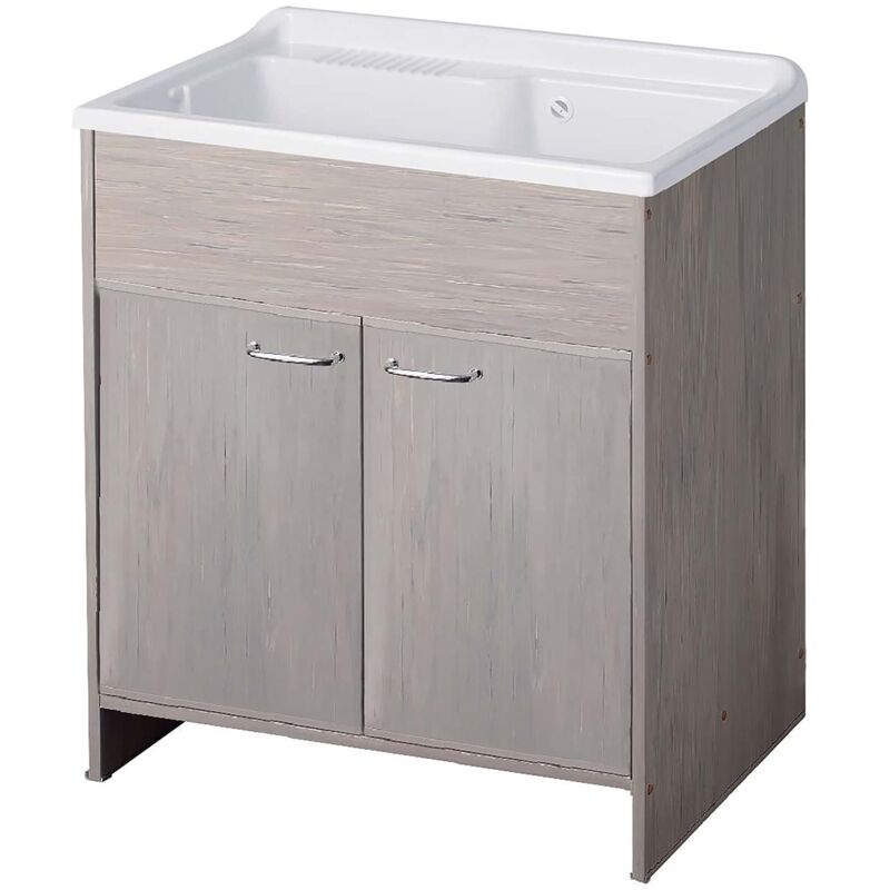 foto del prodotto negrari lavatoio lavapanni in resina pvc, resistente all umidit , vasca resistente agli acidi di uso comune, kit di scarico incluso, interno e