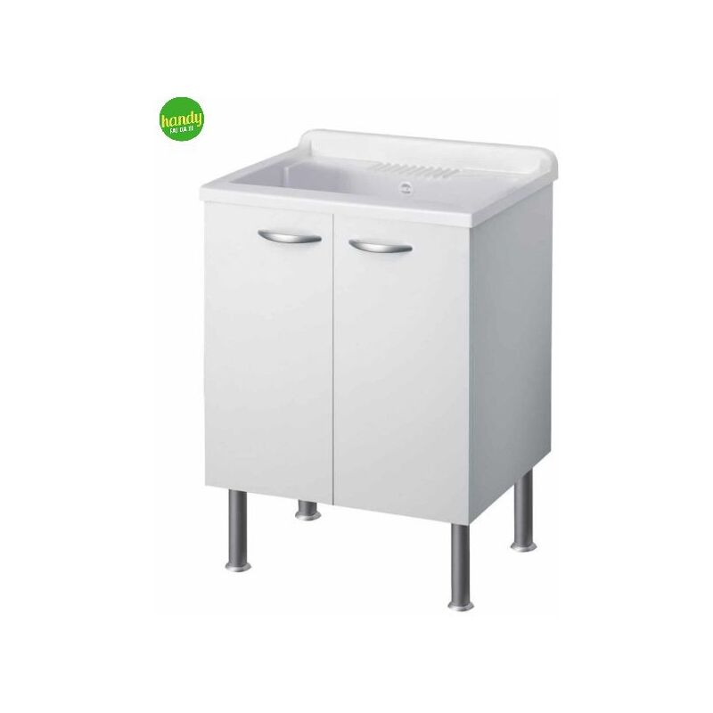 foto del prodotto negrari mobile lavatoio c.r. due ante in bilaminato 60 x 50 x 85 h bianco
