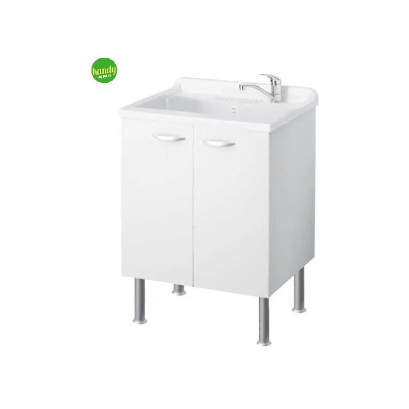 foto del prodotto negrari mobile lavatoio c.r. due ante in bilaminato 60 x 60 x 85 h bianco