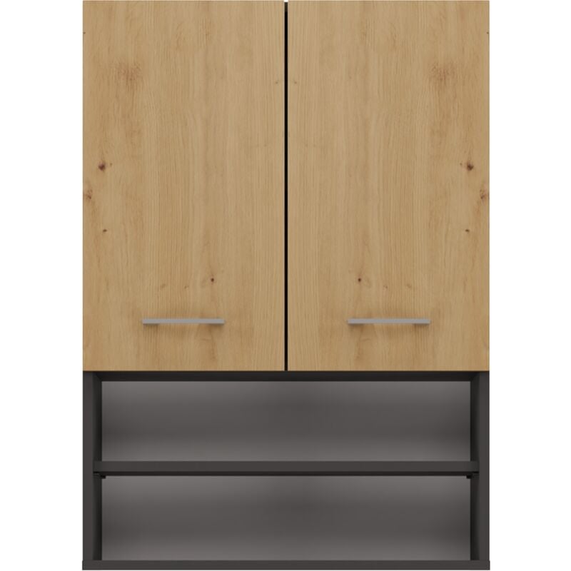 foto del prodotto nellio armadio a specchio a parete armadio a muro per il bagno 64x30x90 cm contenitore per il bagno