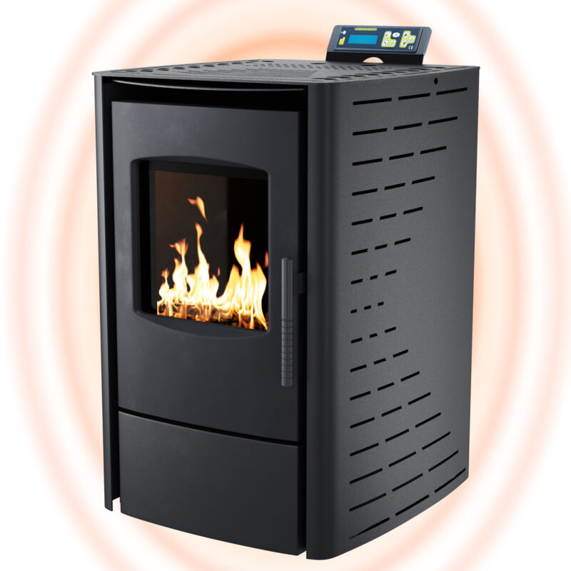 foto del prodotto nemaxx stufa a pellet p6 riscaldamento alta rendimento termico camino elettrico wi fi ready riscaldatore con elevata potenza termica e