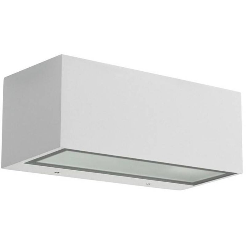 foto del prodotto nemesis aluminium applique da esterno 1 luce bianco ip54, attacco e27 leds c4