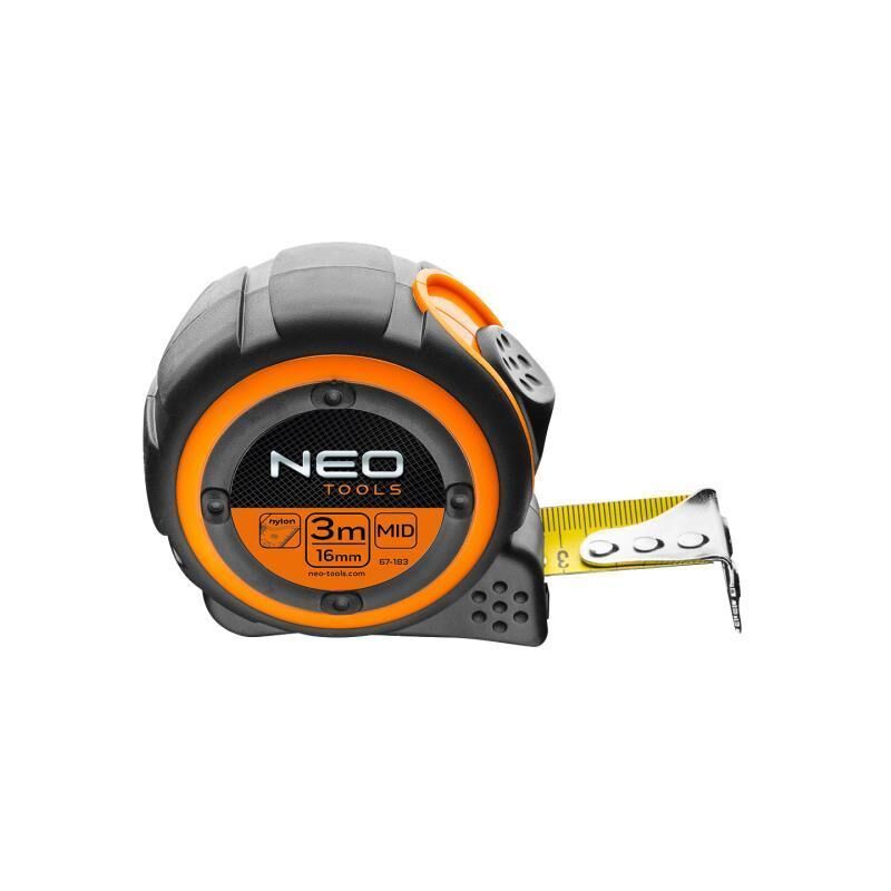 foto del prodotto neo metro a nastro avvolgibile in acciaio 16mm 3metri tools 67 183