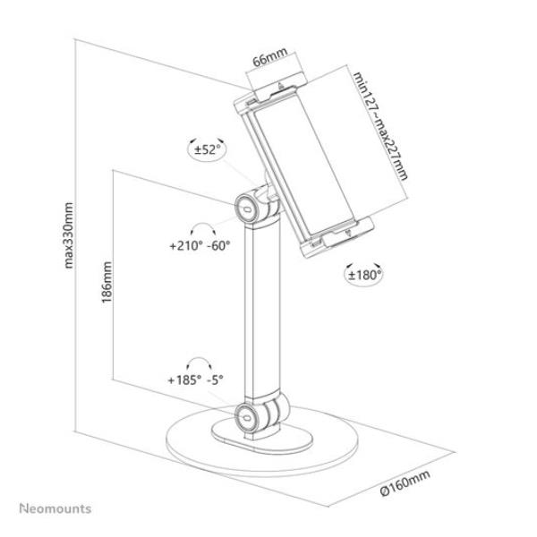 foto del prodotto neomounts ds15 540bl1 supporto per tablet 4.7 12.9 universale