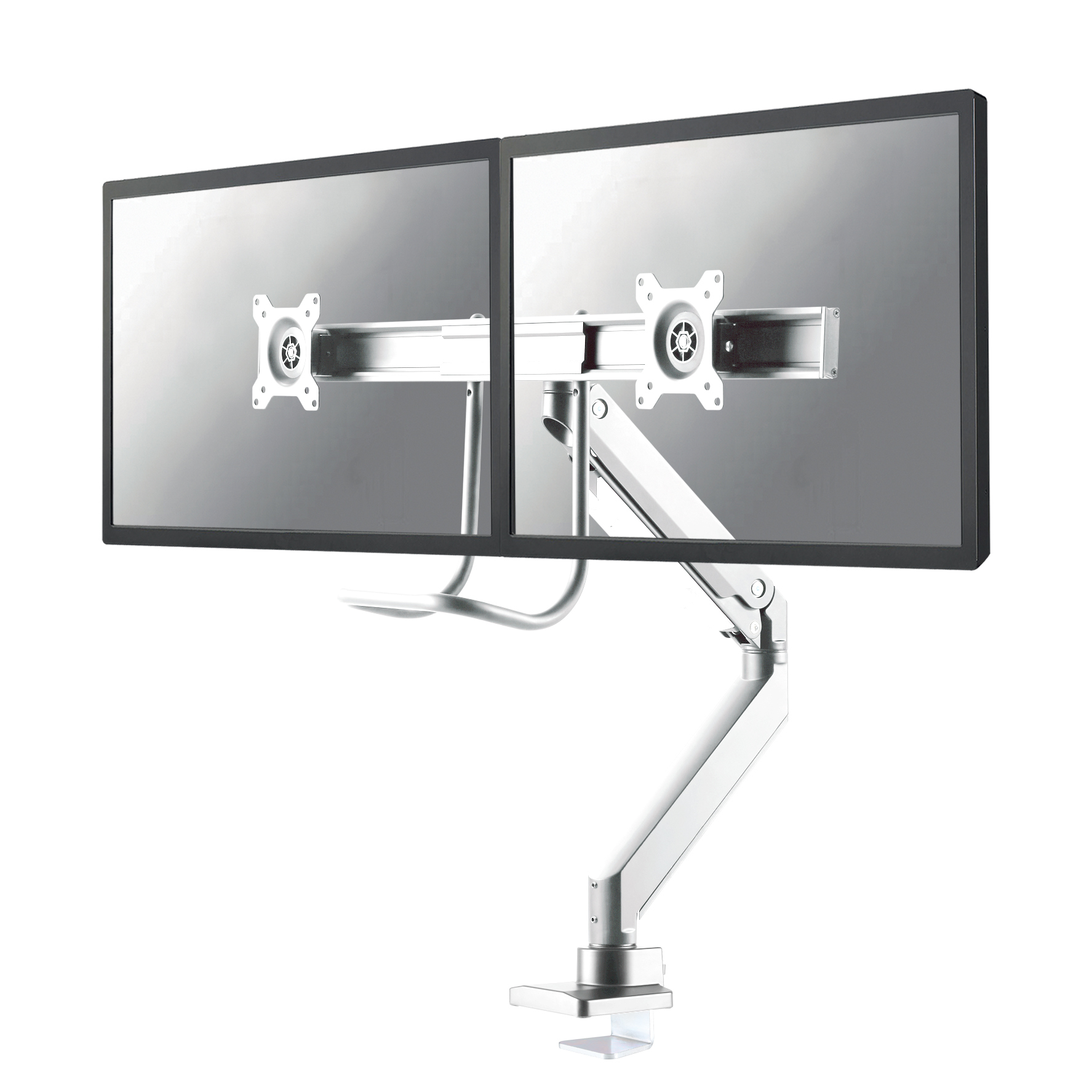 foto del prodotto neomounts nm d775dxwhite braccio per monitor 10 32 molla a gas topfix 180 stop