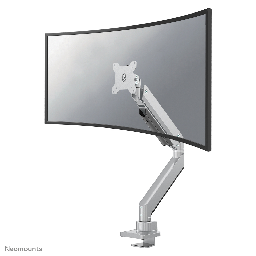 foto del prodotto neomounts nm d775silverplus braccio per monitor 10 49 molla a gas topfix 180 stop