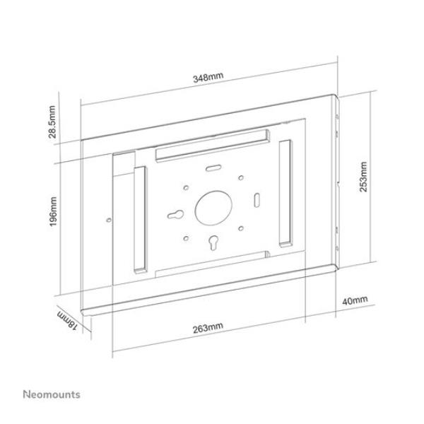 foto del prodotto neomounts wl15 660wh1 supporto a parete per tablet 12.9 bloccabile