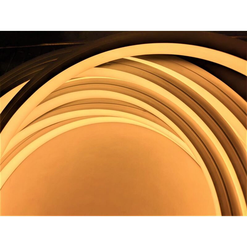 foto del prodotto neon led flex 24v square 12x12mm 3000k 10 metri led flessibile neon 24v jandei