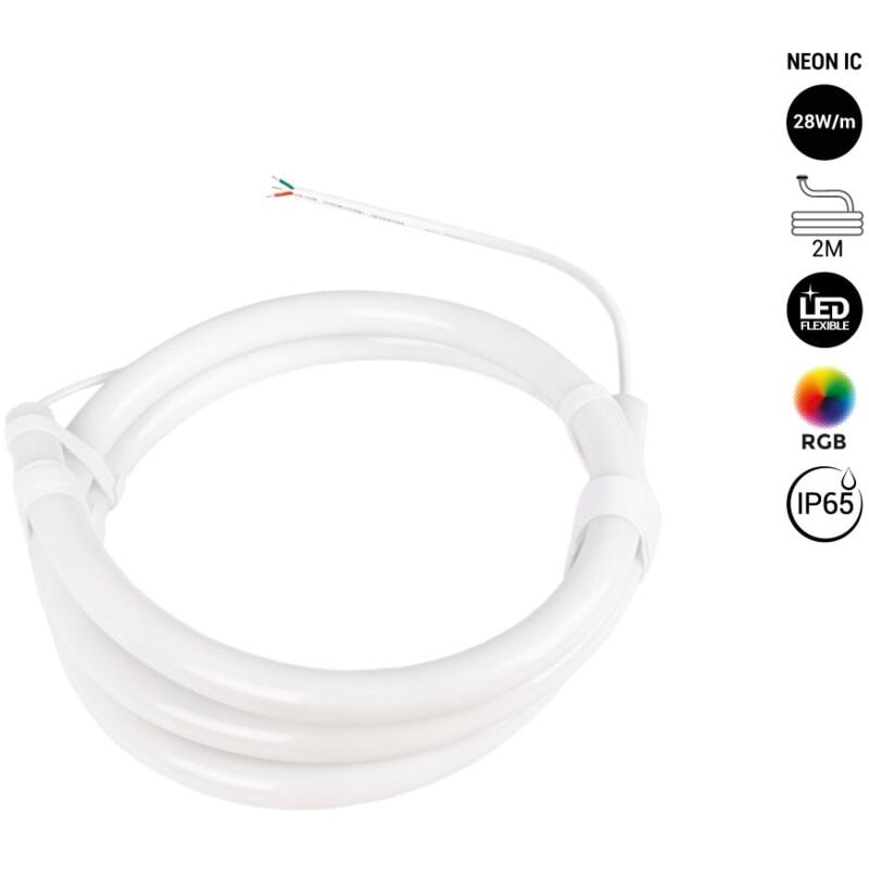 foto del prodotto neon led flex rgb intelligente ic - 360 - 22mm - 2 metri - 12v