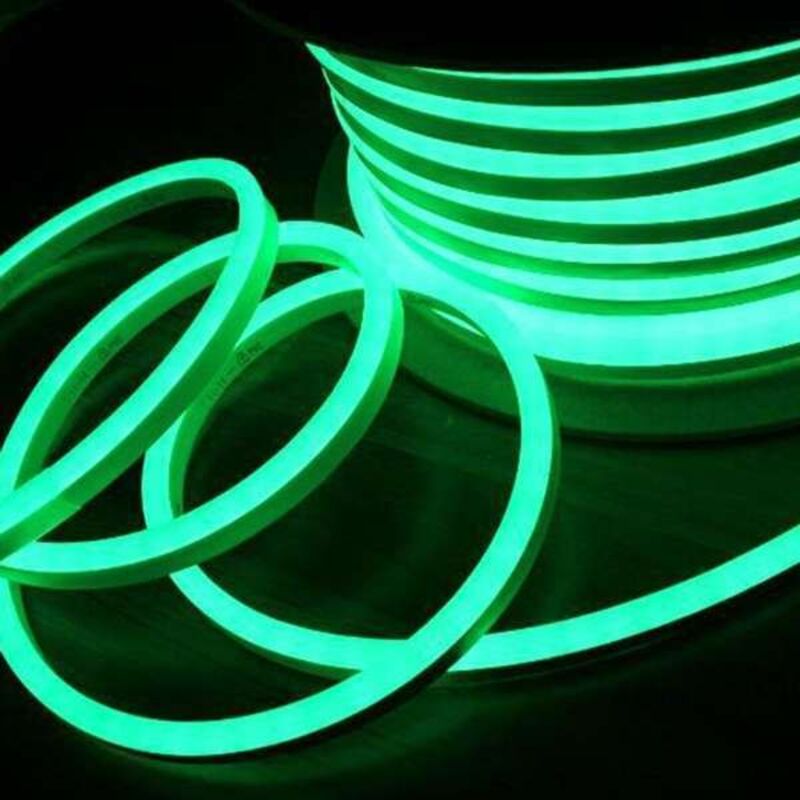 foto del prodotto neon led luce flessibile verde 1 m