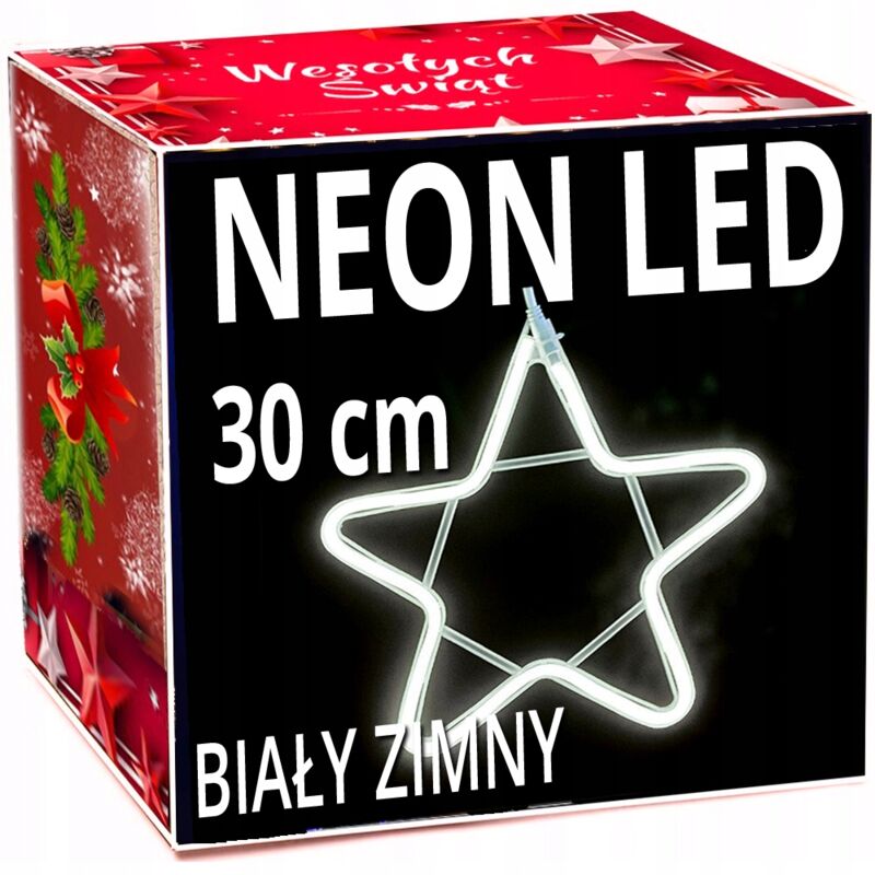 foto del prodotto neon star led finestra 30 cm bifacciale luci per albero di natale a luce permanente