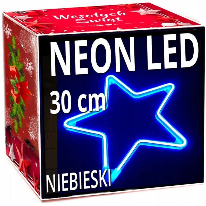 foto del prodotto neon star led finestra 30 cm bifacciale luci per albero di natale a luce permanente