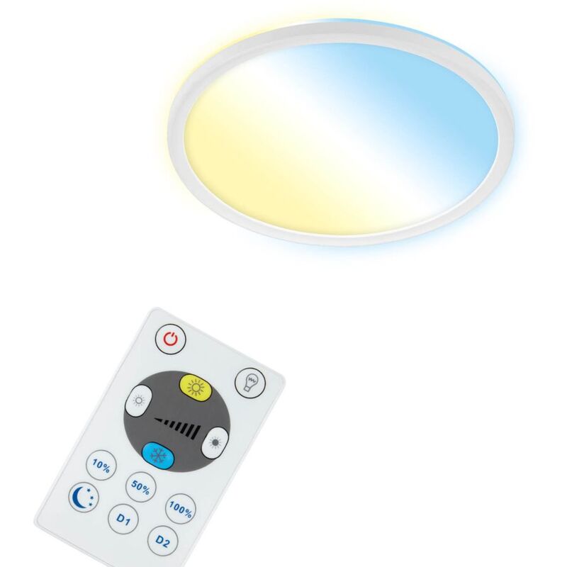 foto del prodotto ner lampada da soffitto smart led, lampada da soggiorno rotonda wifi, effetto retroilluminazione, controllo della temperatura del colore, lampada