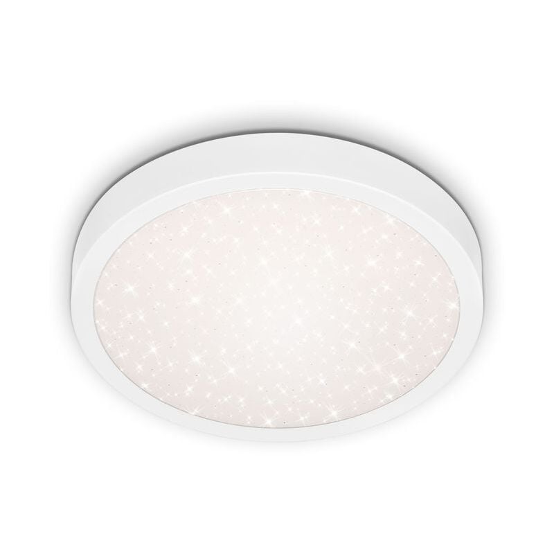 foto del prodotto ner plafoniera led con decorazione a stella, plafoniera led piatta, temperatura di colore bianco neutro, 280 mm, bianco brilo