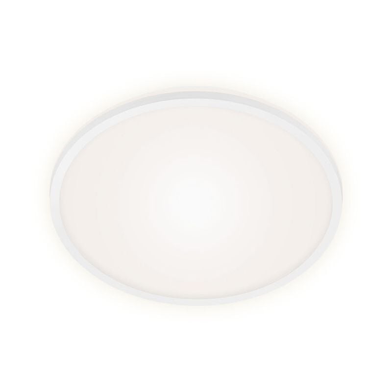 foto del prodotto ner plafoniera led con effetto retroilluminato, plafoniera led piatta, temperatura di colore bianco neutro, 280 mm, bianco brilo