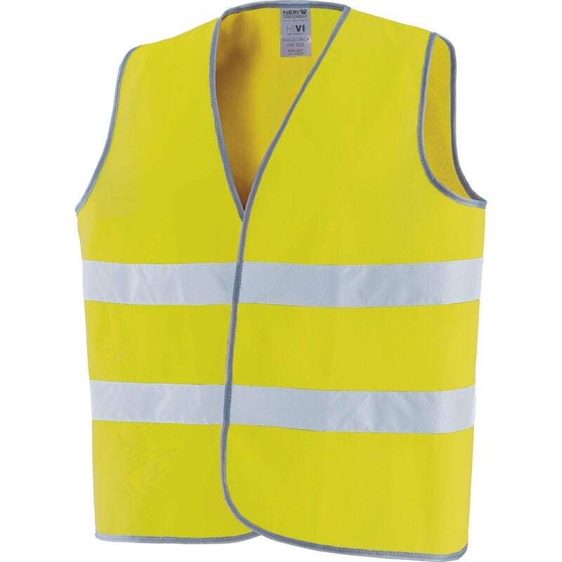 foto del prodotto neri gilet alta visibilit retroriflettente catarinfrangente poliestere giallo ed arancio yellow