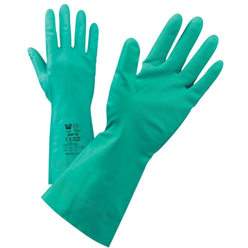 foto del prodotto neri guanti di protezione rnf 15 in nitrile 7 s verde