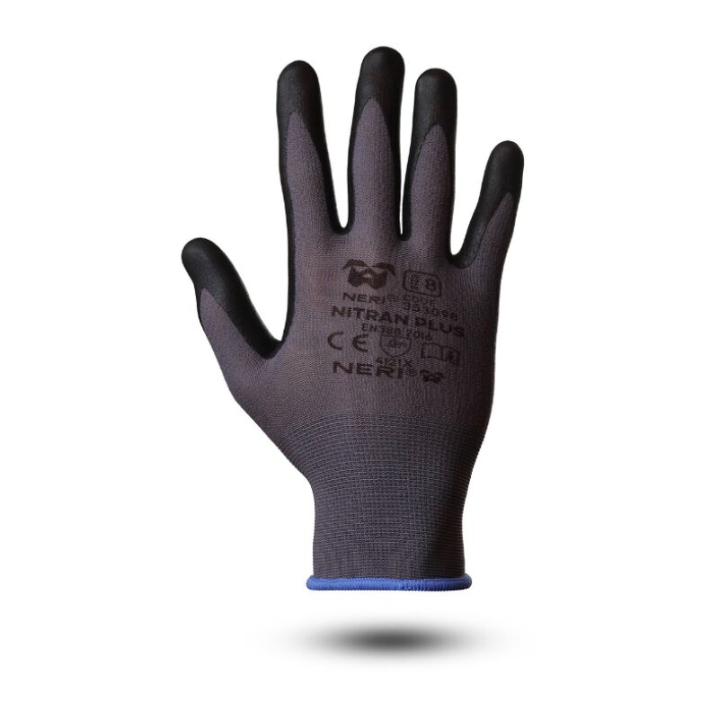 foto del prodotto neri guanti puntinati so.di.fer nylon e nitrile taglia 8 f72674