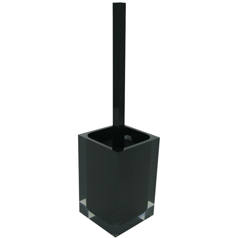 foto del prodotto nero, auckland, misure e peso 37,5x9,8x9,8 cm 0,855 kg, realizzato in resina trasparente di alta qualit , scopino per wc design di r s, fatto a