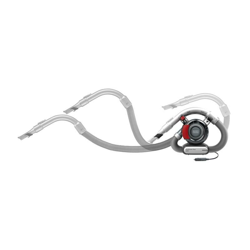 foto del prodotto nero decker pd1200av pd1200av car hand vac, ciclonico, tubo flessibile, adattatore per accendisigari, 12v, rosso e grigio