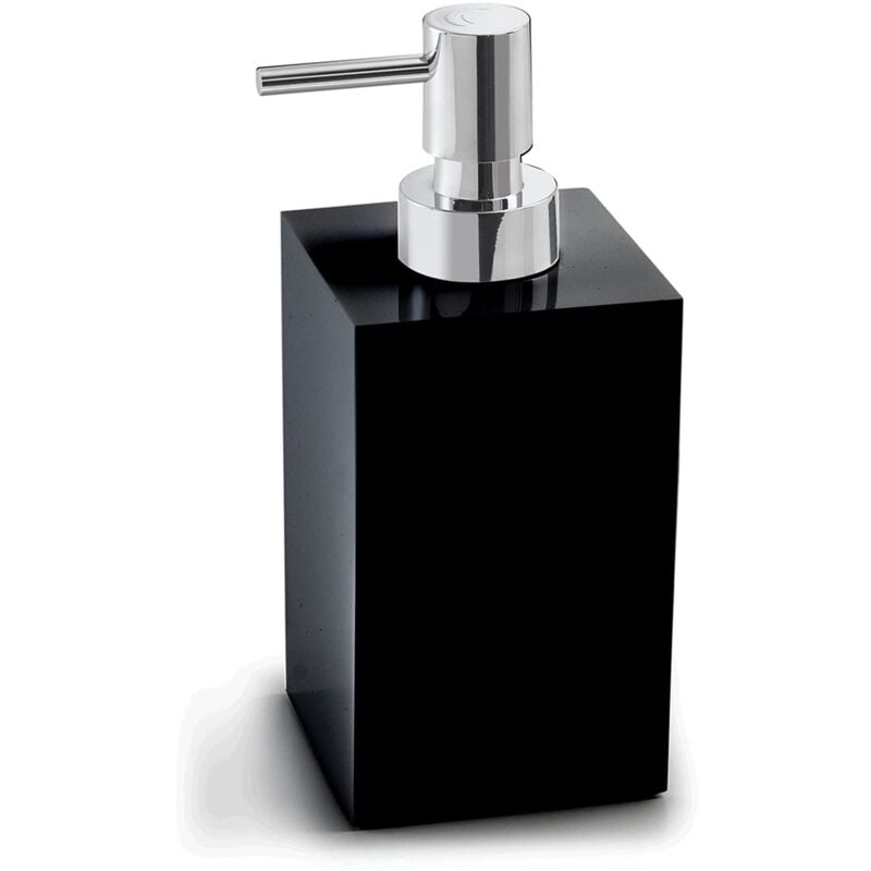 foto del prodotto nero, g bangkok dosasapone, misure e peso 17,2x7,3x8,4 cm 0,54 kg, capacit 250 ml, dispenser sapone bagno in resina e sabbia, design r s, 2 anni