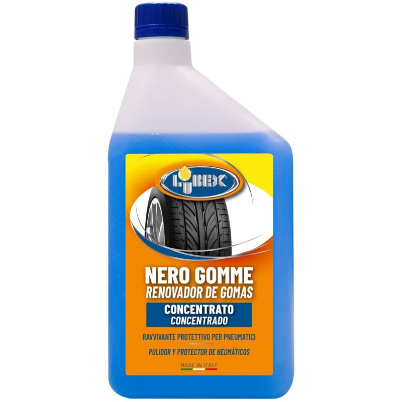 foto del prodotto nero gomme concentrato rinnova pneumatici auto moto 1lt lubex