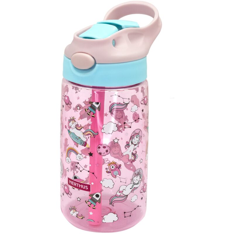 foto del prodotto nerthus fih 917 bottiglia per bambini riutilizzabile senza bpa con beccuccio pieghevole, ergonomica, resistente, durevole, leggera