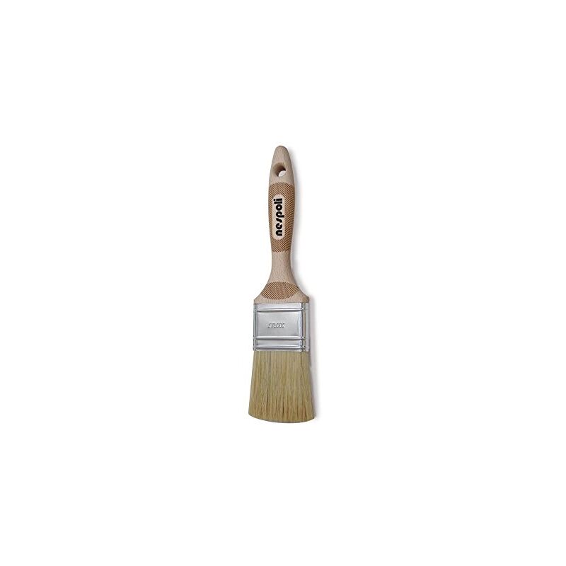 foto del prodotto nespoli pennello piatto manico in legno, n0a0107020,20,30,40,50,60,70 mm, misure 60 mm