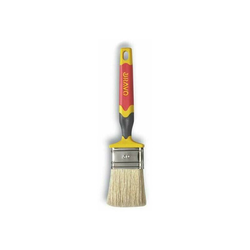 foto del prodotto nespoli pennello piatto vernici solventi pittura manico soft touch 18 28 38 50 larghezza setola n. 25